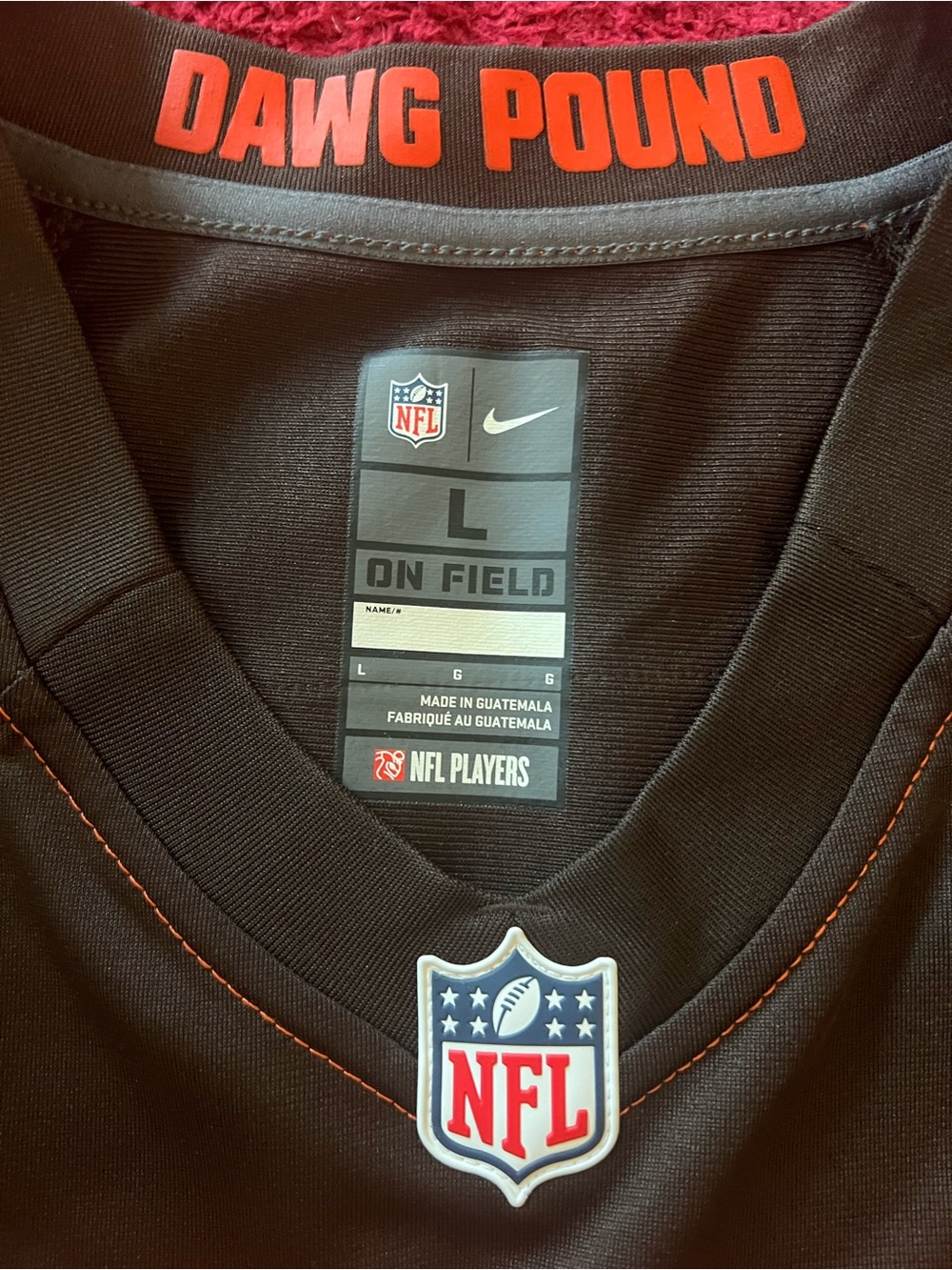 Nike Black 'Dawg Pound' Men’s NFL On-Field Jersey - Orange Accents